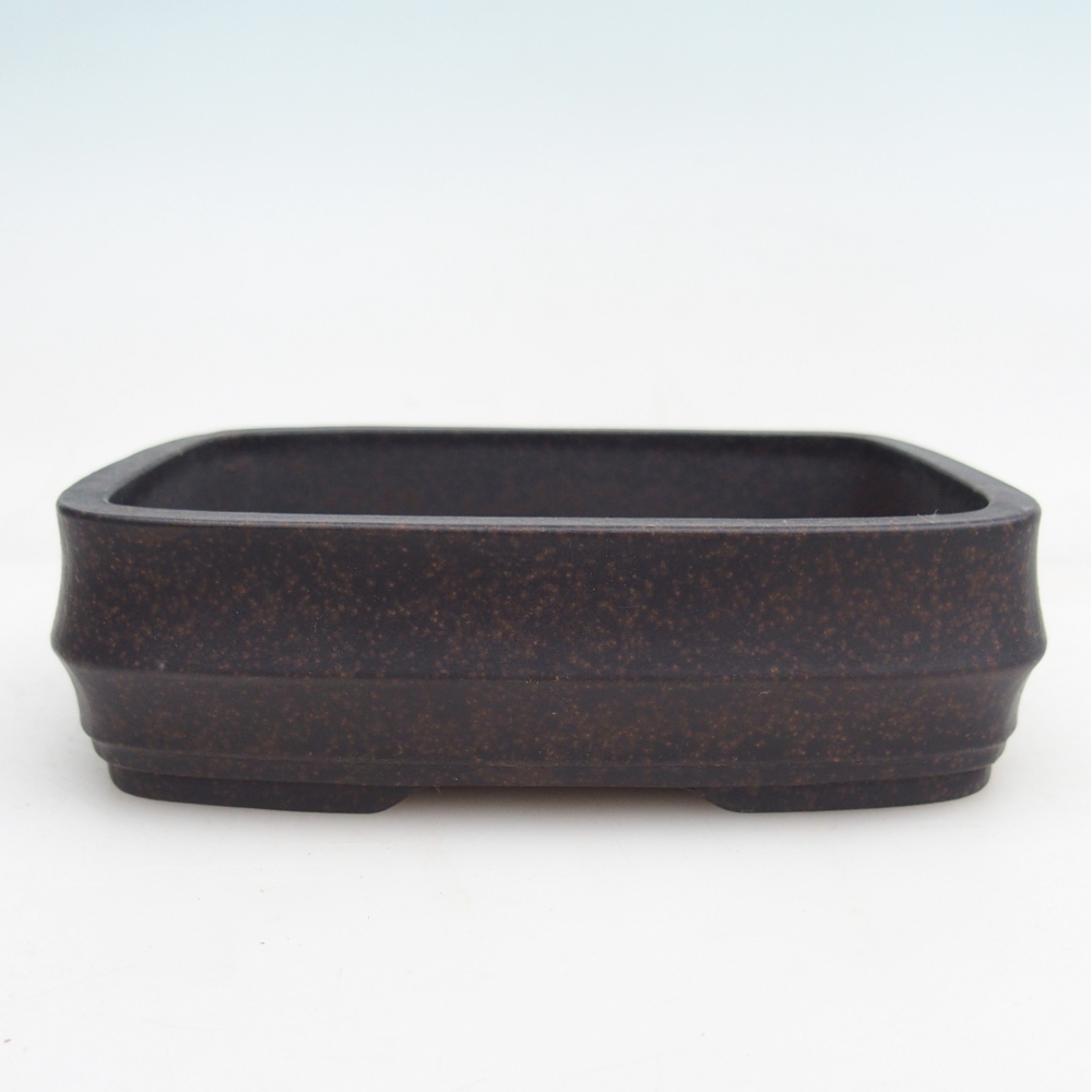 Bonsaischaaltje van keramiek 14,5 x 10,5 x 4 cm, okerbruin