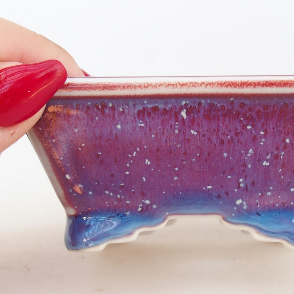 Mini bonsaischaal 8,5 x 7,5 x 4 cm, kleur paars