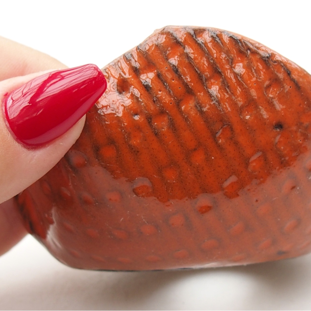 Keramische schaal 8,5 x 8,5 x 5 cm , kleur oranje