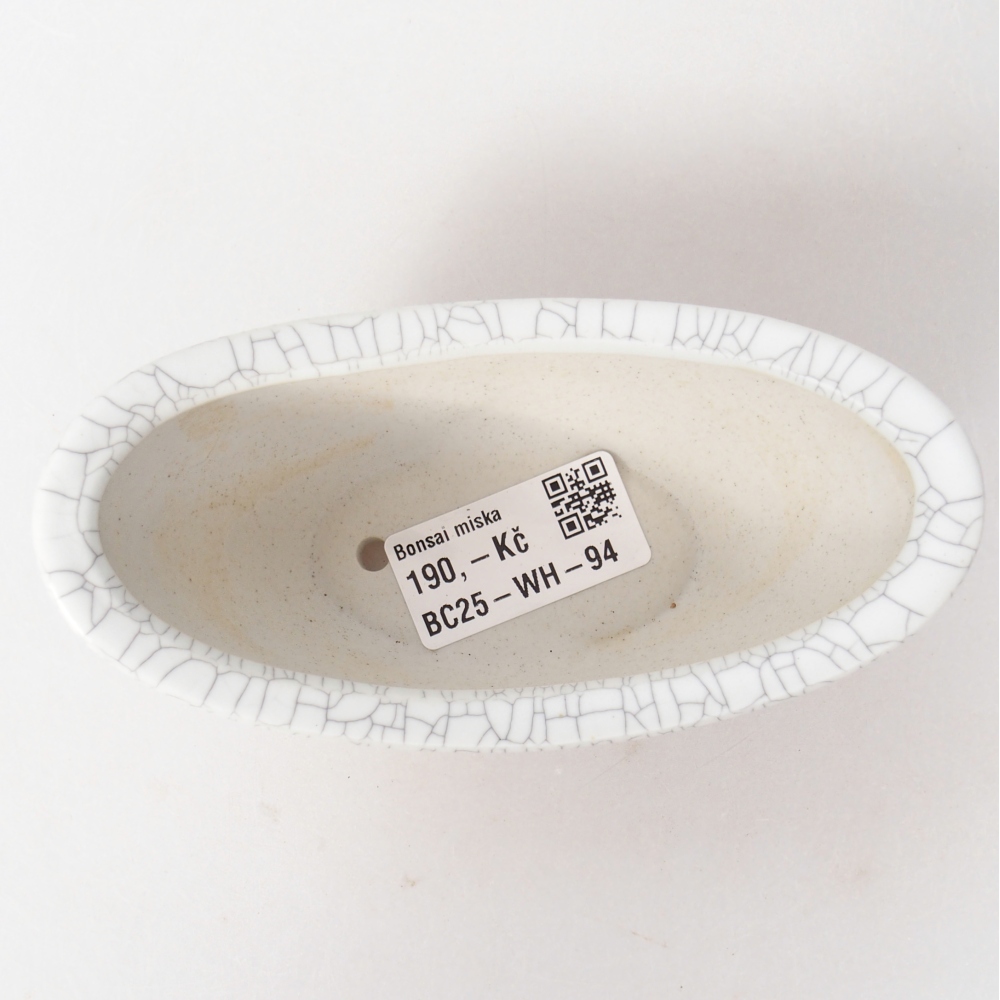 Bonsaischaal van keramiek 12,5 x 6,5 x 5,5 cm, raku kleur