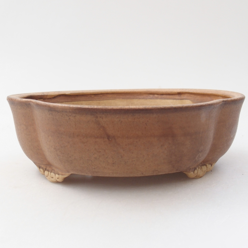 Bonsaischaal van keramiek 17 x 15 x 5,5 cm, roze