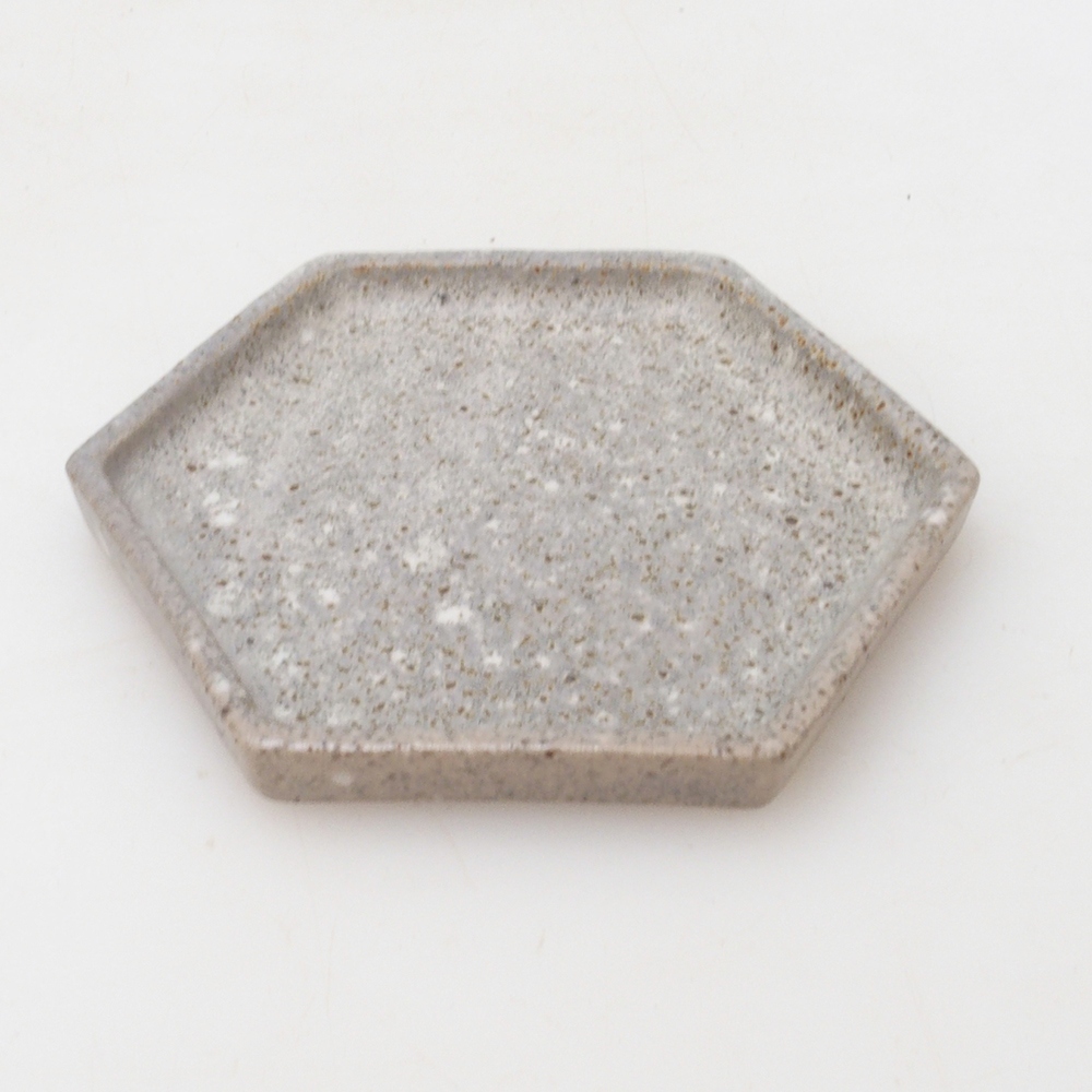 Bonsai zeshoek D3 - 11 x 9,5 x 1 cm - beige