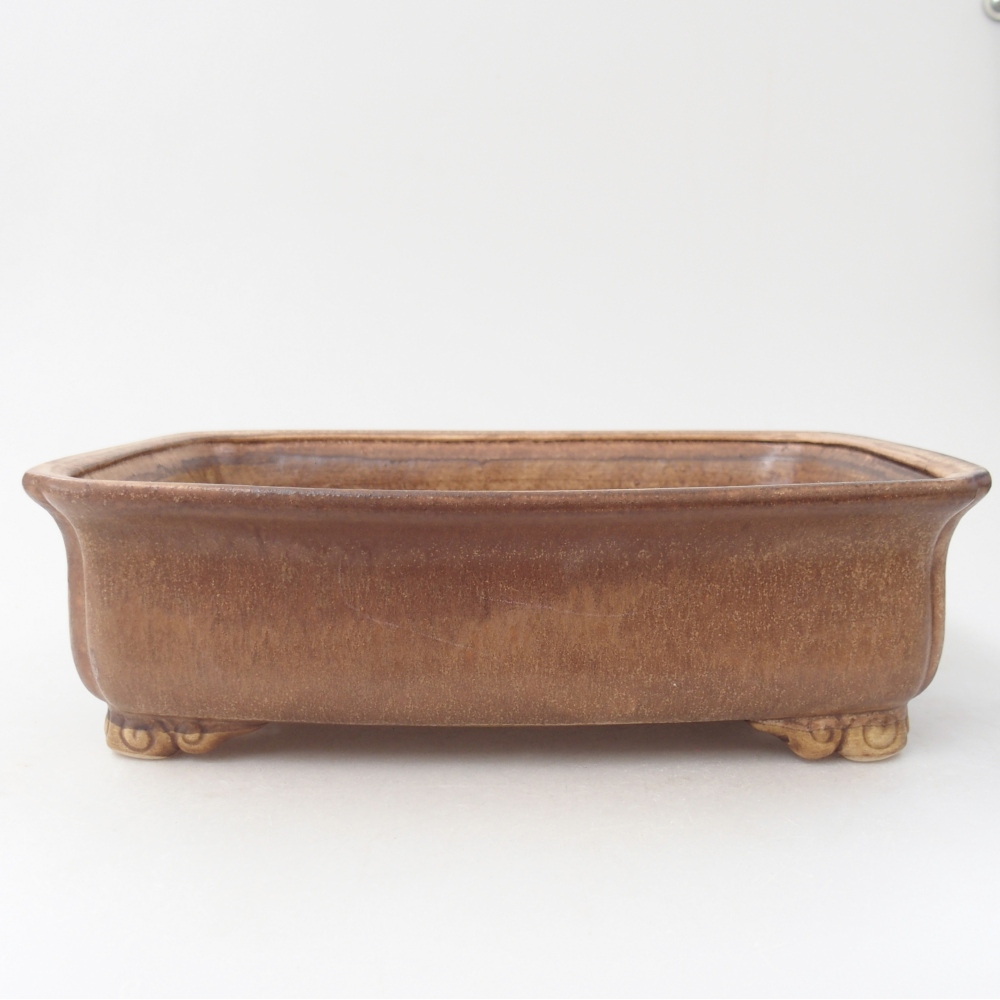 Bonsaischaal van keramiek 25 x 20 x 7 cm, roze
