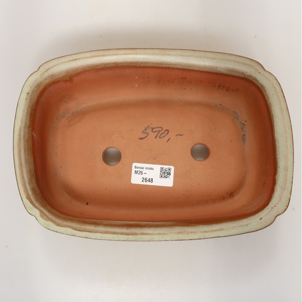 Keramische schaal  24,5 x 17,5 x 6 cm , kleur: beige