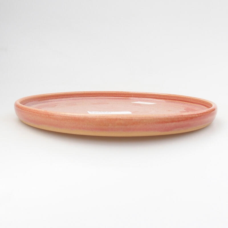 HANDGESPONNEN BONSAISCHAAL - 18 X 18 X 1,5 CM , KLEUR ORANJE