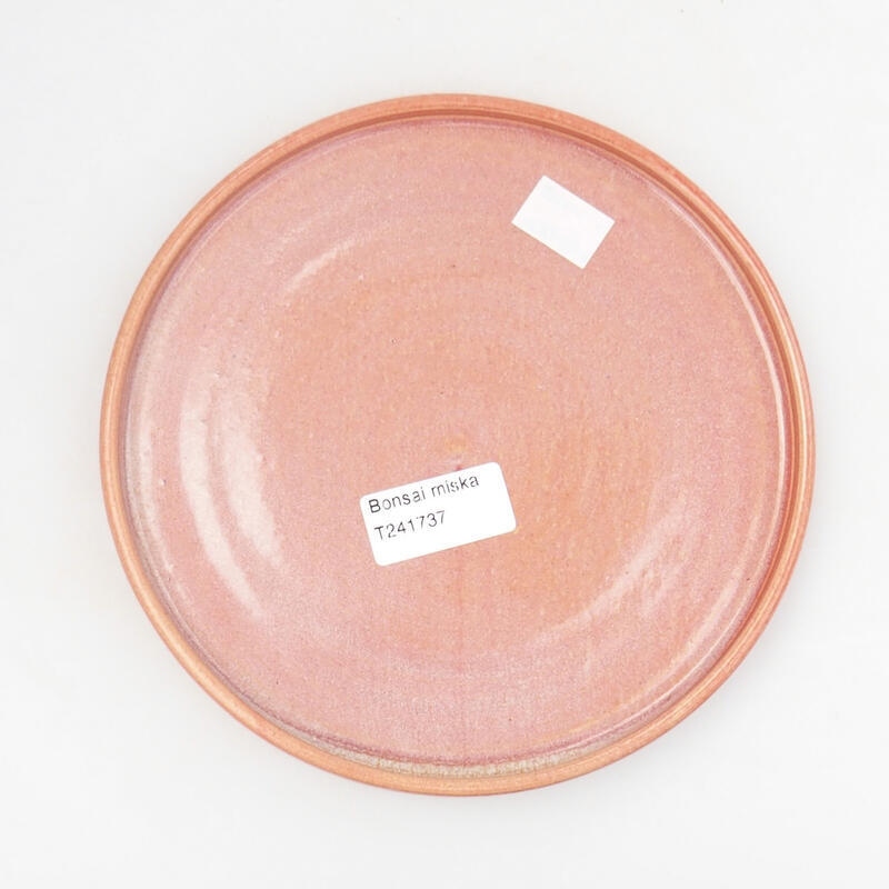 HANDGESPONNEN BONSAISCHAAL - 18 X 18 X 1,5 CM , KLEUR ORANJE