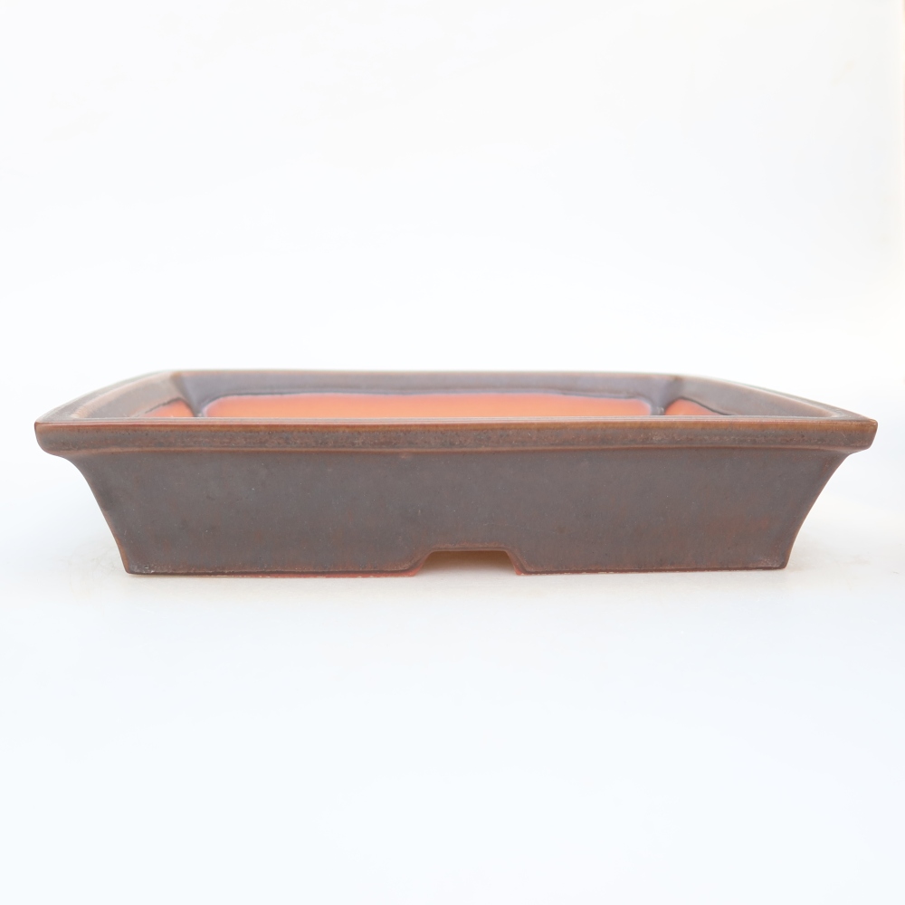 Keramische schaal  26 x 20 x 5 cm, kleur bruin