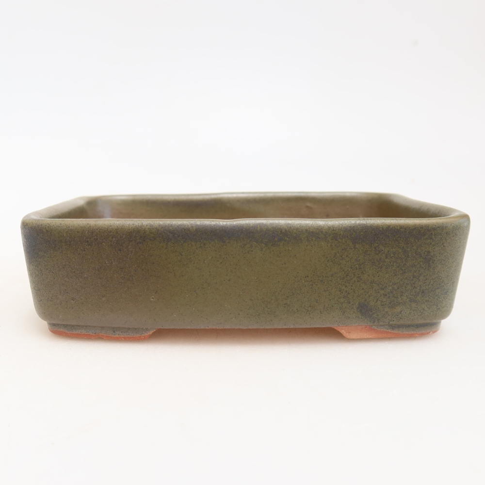 Keramische bonsaipot 13 x 9,5 x 3,5 cm, kleur groen