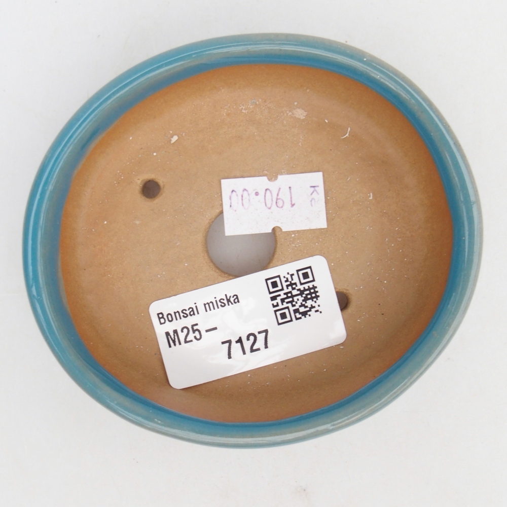 Bonsaischaal van keramiek 26 x 26 x 8 cm, kleur rood