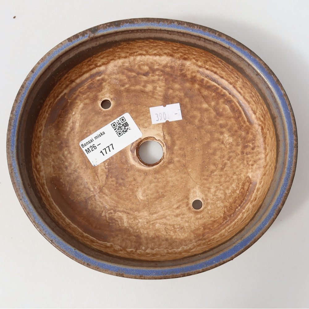 Keramische bonsaipot 18 x 16,5 x 4,5 cm, kleur: blauw