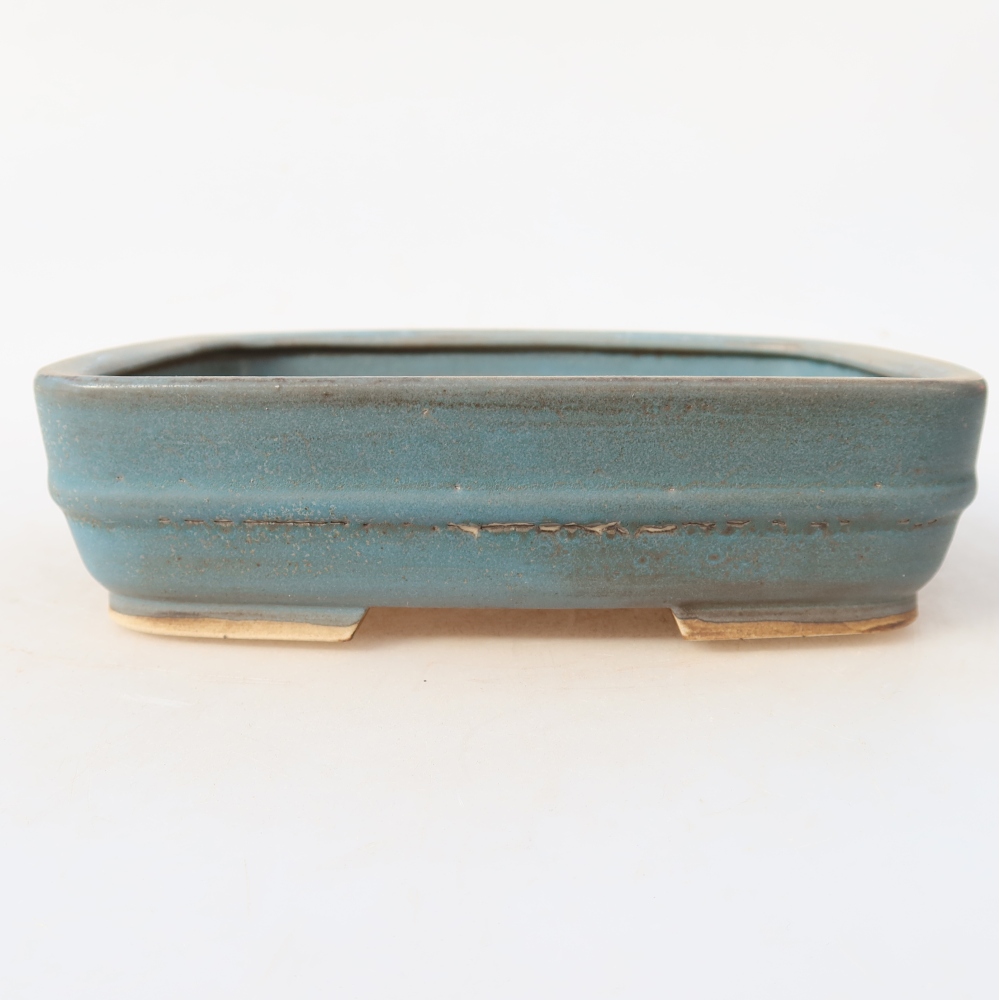 Keramische bonsaipot 17 x 13,5 x 4,5 cm, kleur blauw