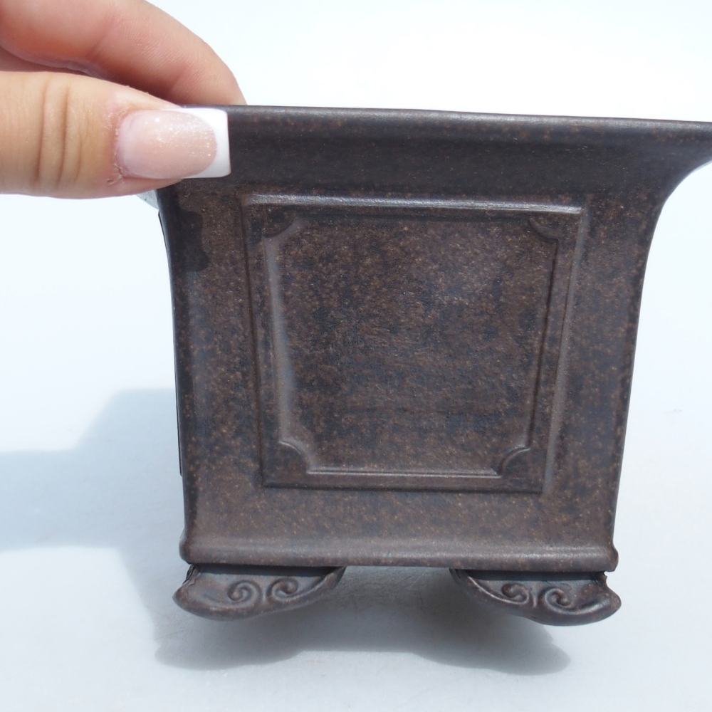 Schaal 11,5 x 11,5 x 9 cm bruin oker