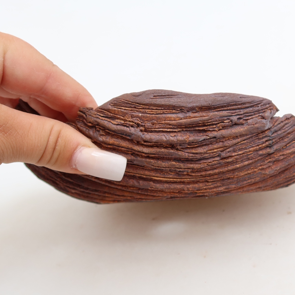 Keramische schaal  21 x 15 x 5,5 cm, kleur bruin