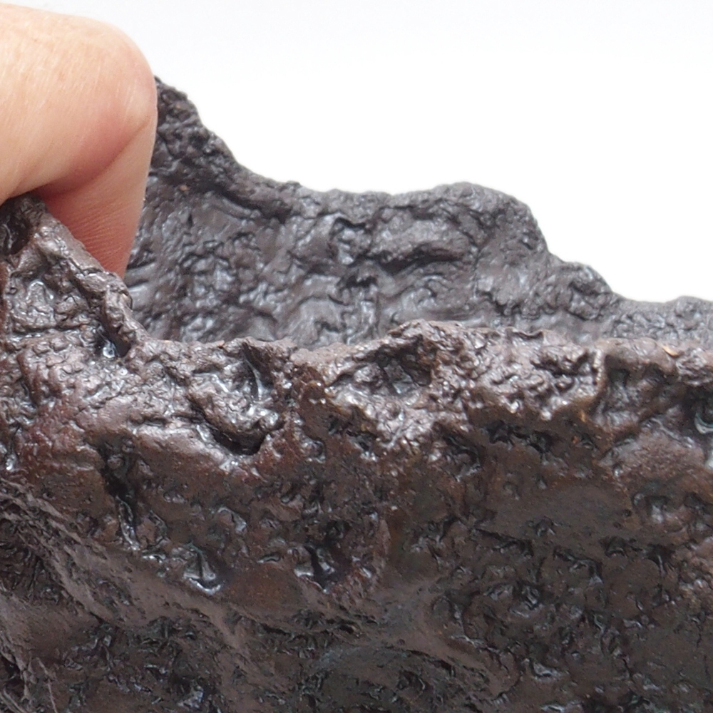 Keramisch Schelp 23 x 21 x 19,5 cm , kleur bruin