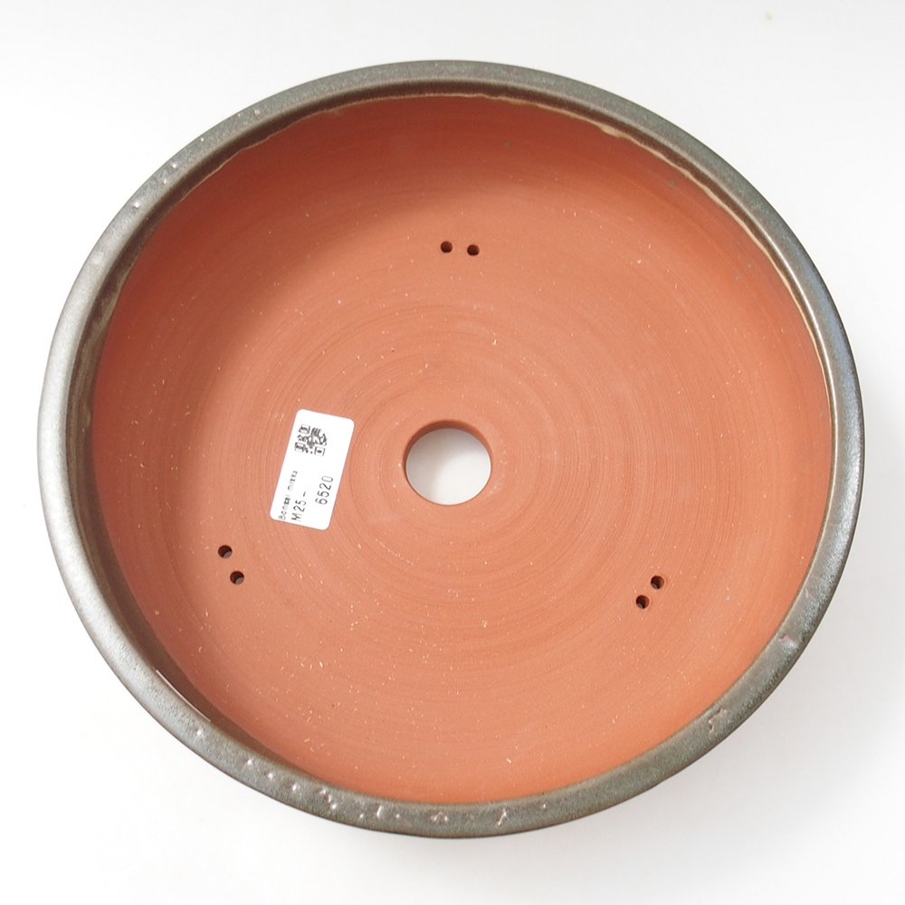 Bonsaischaal van keramiek 25,5 x 25,5 x 6,5 cm, groen