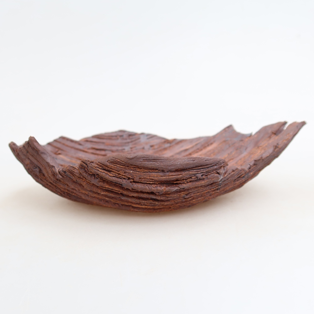 Keramische schaal  21 x 15 x 5,5 cm, kleur bruin
