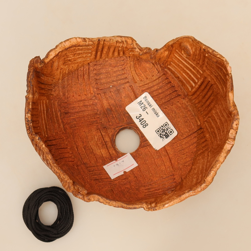 Keramische schaal voor Kokedama, 12 x 12 x 8 cm, kleur: roze