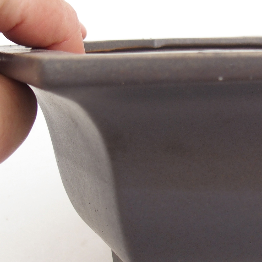 Bonsaischaal van keramiek 18 x 16 x 9 cm, groen