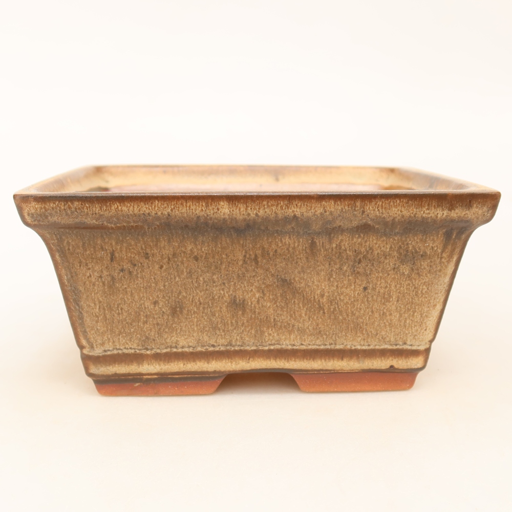 Keramische schaal  14,5 x 12,5 x 7 cm, kleur bruin