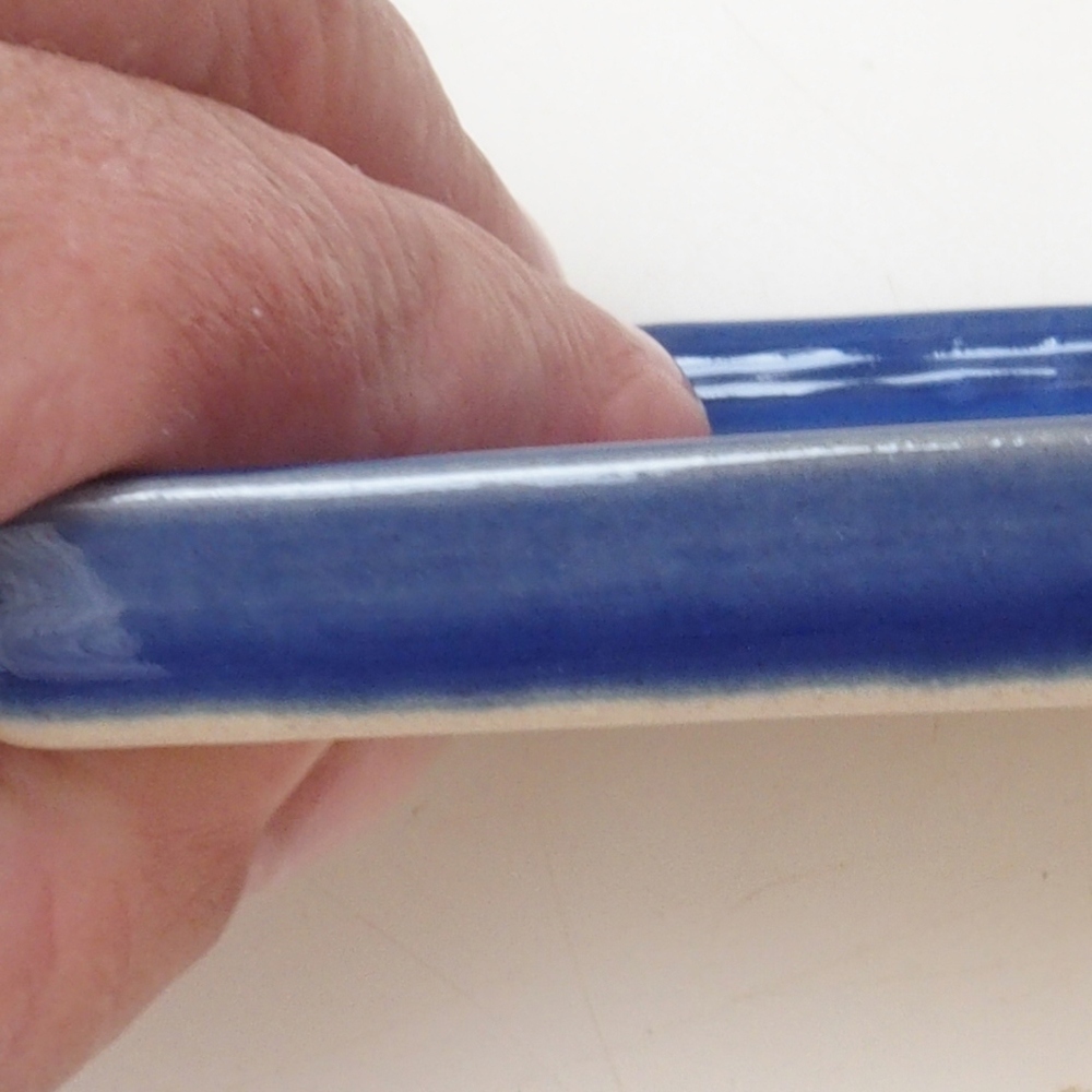 Bonsai pot vierkant S - 8 x 8 x 1 cm - blauw