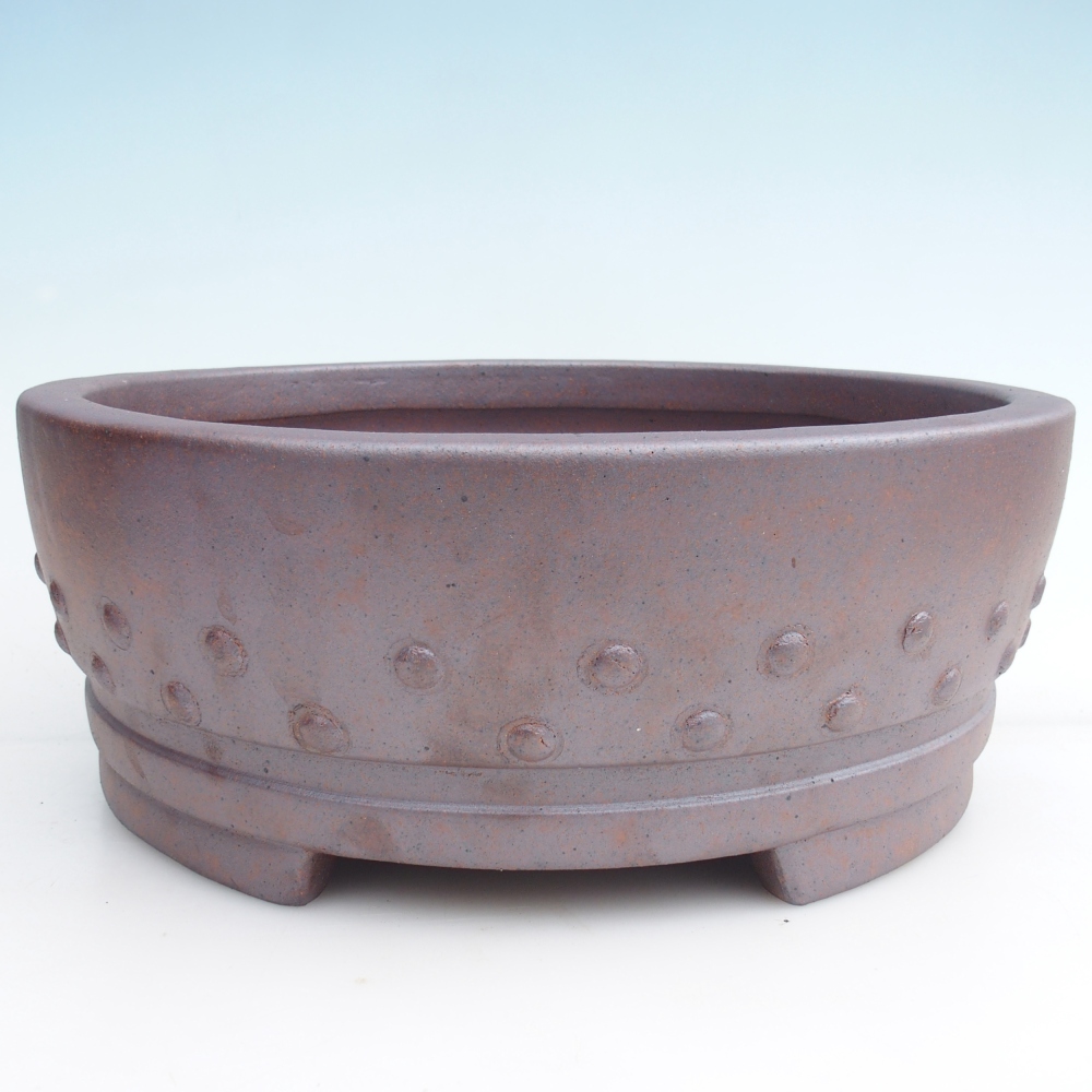 Bonsaischaal van keramiek 31,5 x 31,5 x 12 cm, metaalkleur