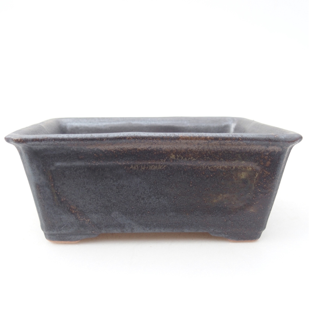 Bonsaischaal van keramiek 13,5 x 10 x 5,5 cm, bruin