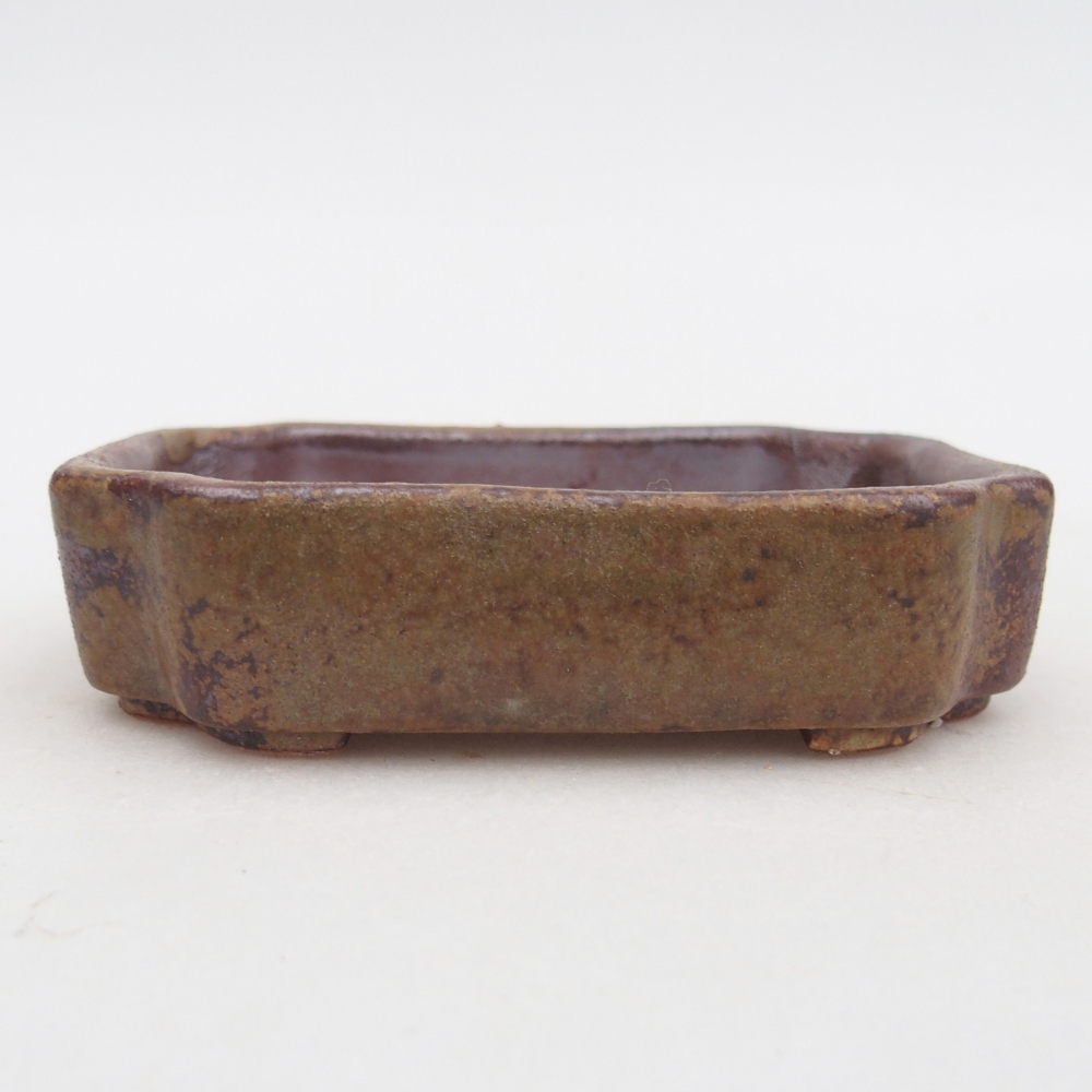 Bonsaischaal van keramiek 26 x 26 x 8 cm, kleur rood