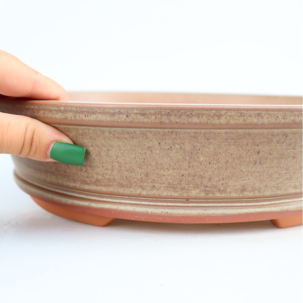Keramische schaal  30,5 x 30,5 x 7 cm, kleur: bruin
