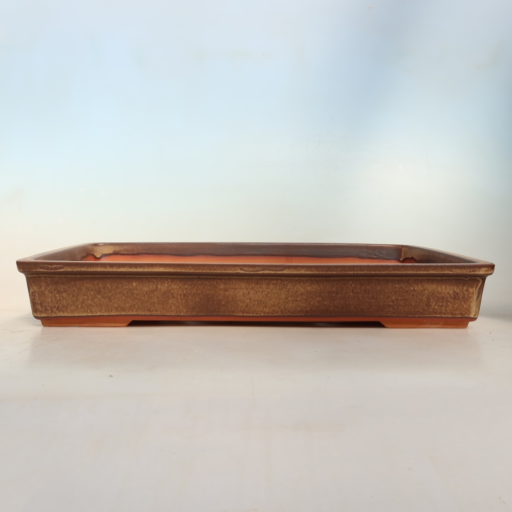 Keramische schaal  45 x 29 x 6,5 cm, kleur bruin