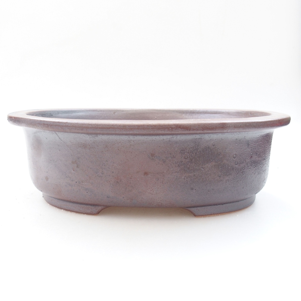 Bonsaischaal van keramiek 26 x 22 x 8 cm, bruin