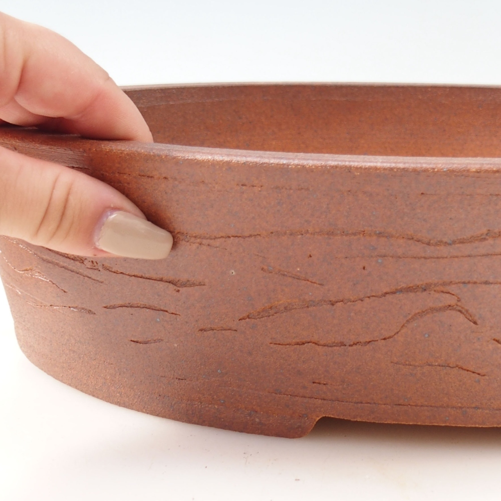 Bonsaischaal 34 x 26 x 8 cm , kleur bruin