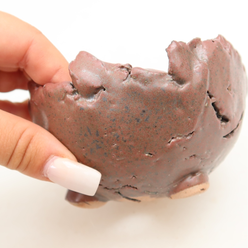 Keramische schaal  10,5 x 10,5 x 6 cm, kleur: roze