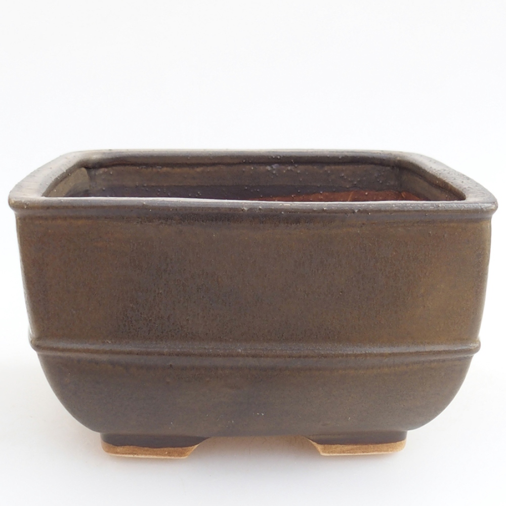 Bonsaischaal van keramiek 10,5 x 10,5 x 7 cm, roze