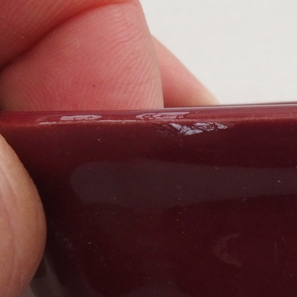 Mini bonsaischaal 6 x 6 x 2,5 cm, bordeauxrood