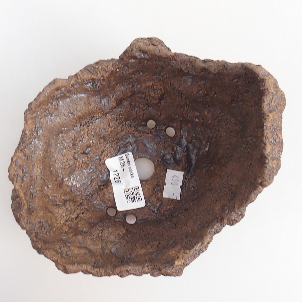 Keramische schaal 14 x 12 x 13 cm , kleur bruin