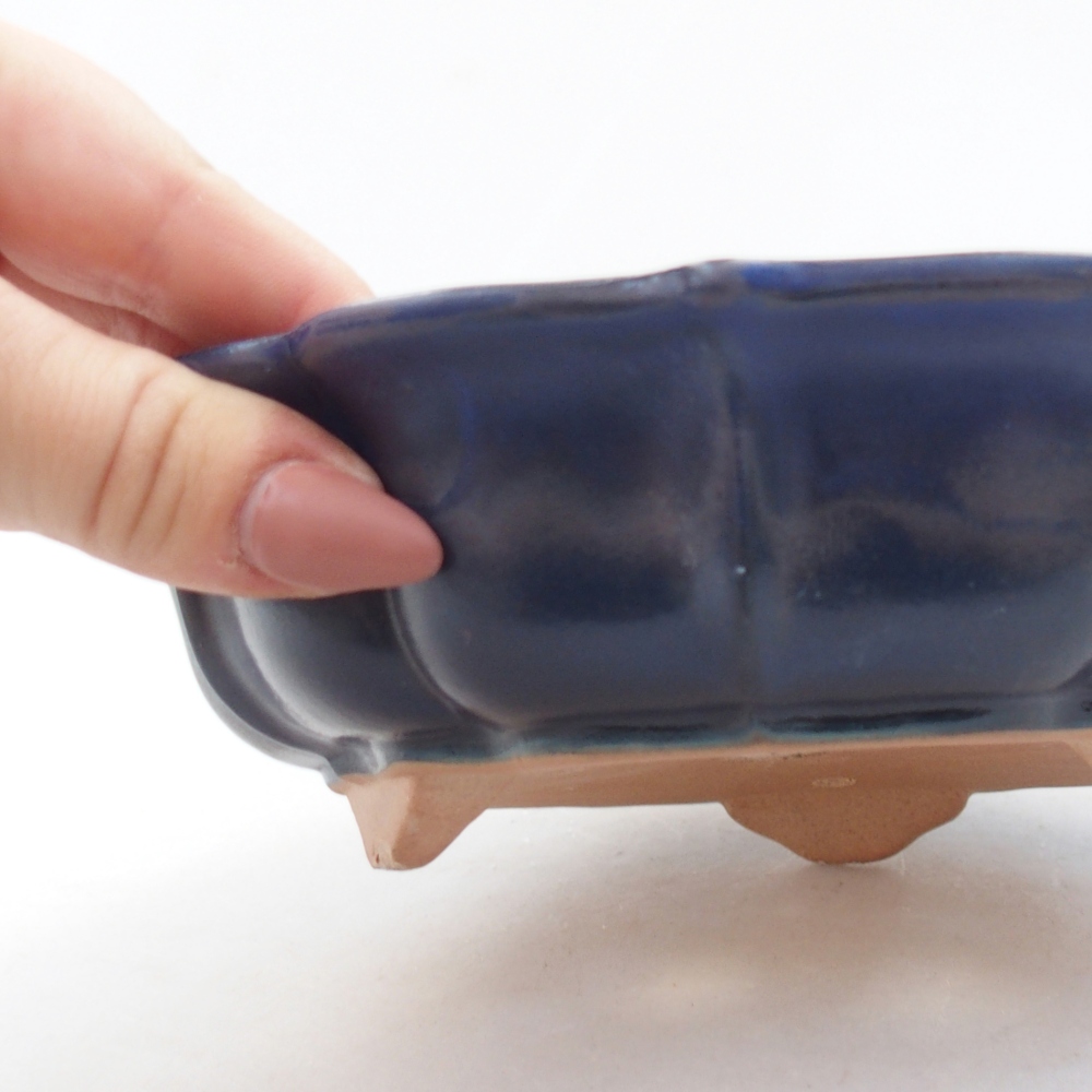 Bonsaischaal van keramiek 26 x 26 x 8 cm, kleur rood