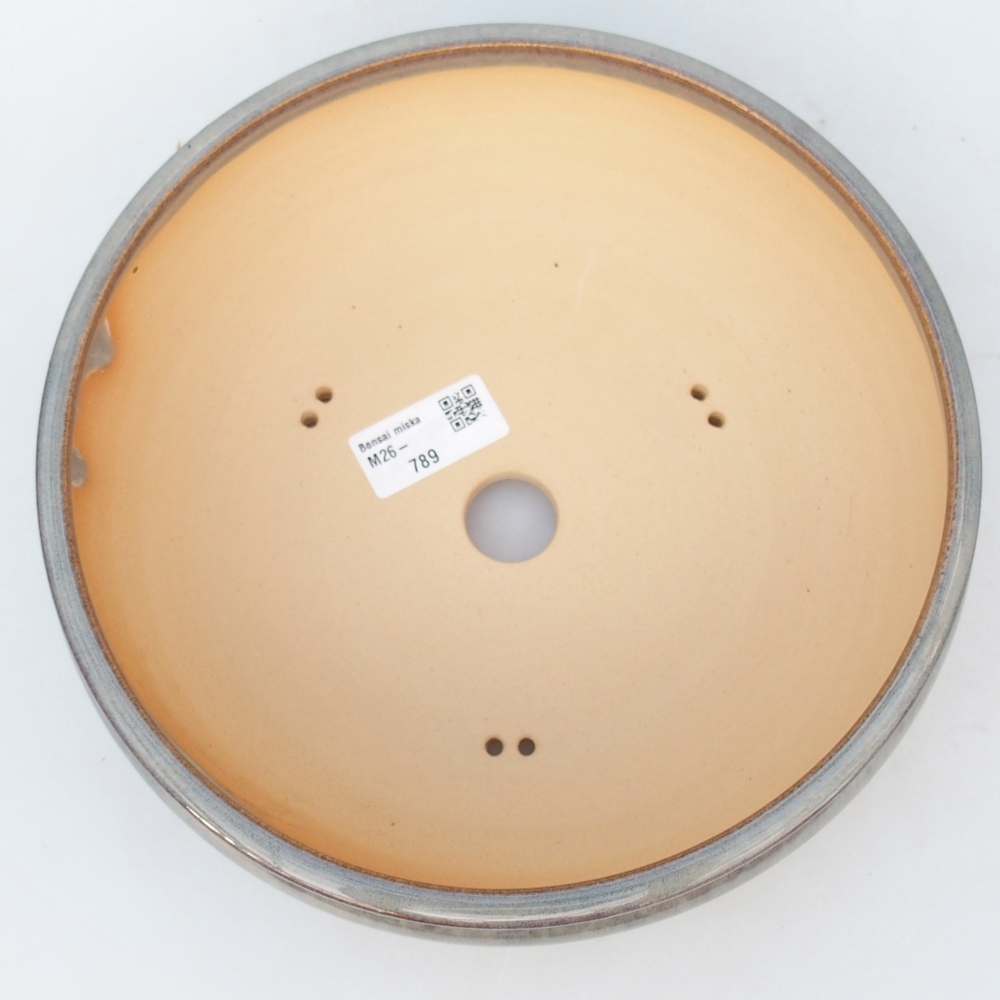 Bonsaischaal van keramiek 22 x 22 x 7,5 cm, grijs