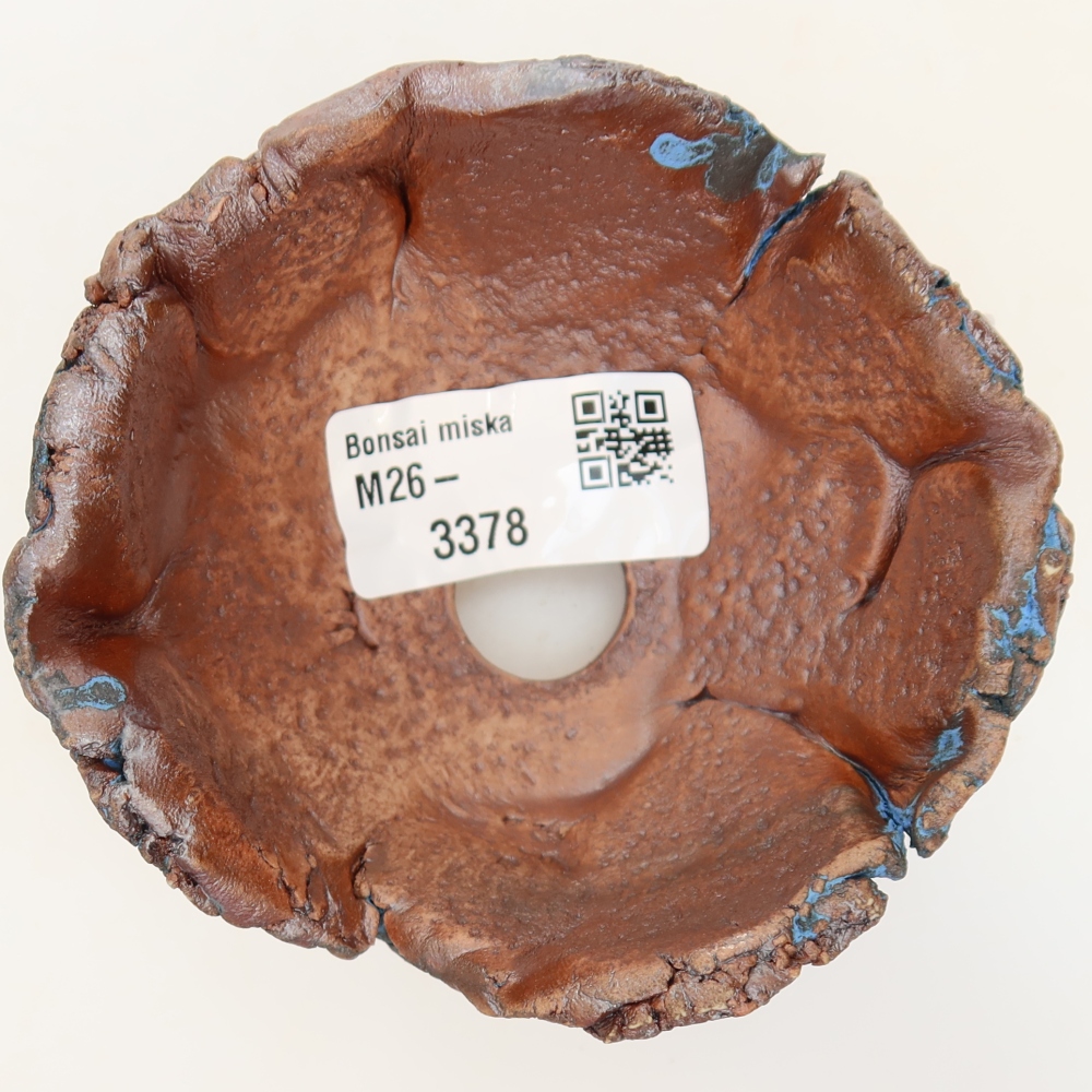Keramische schaal 9 x 8,5 x 5 cm, kleur: blauw