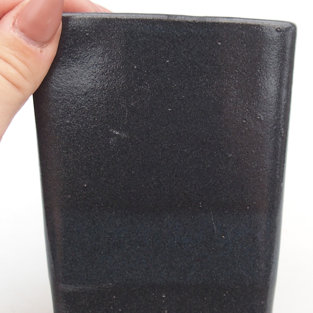 Bonsaischaal van keramiek 8,5 x 8,5 x 11,5 cm, grijs