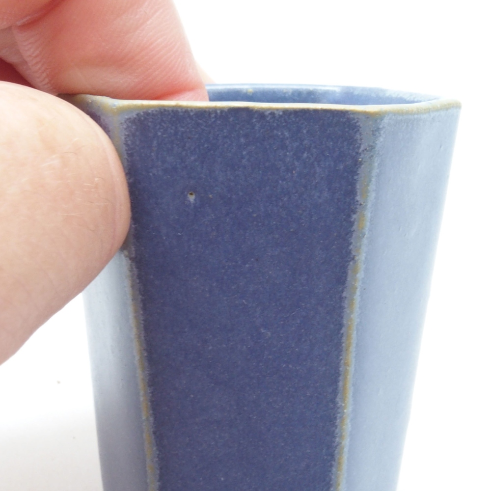 Mini bonsaischaal 4,5 x 4,5 x 6,5 cm, kleur blauw