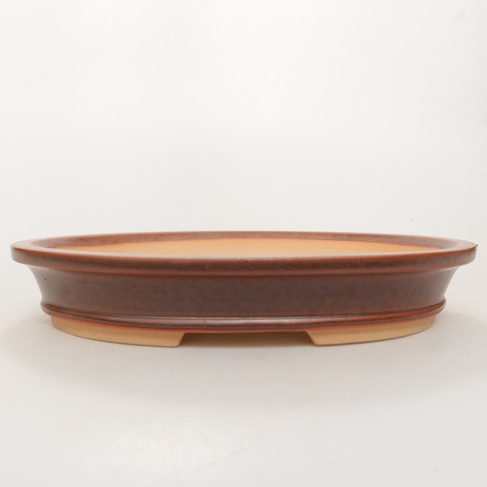 Keramische schaal  21 x 15 x 4 cm, kleur bruin