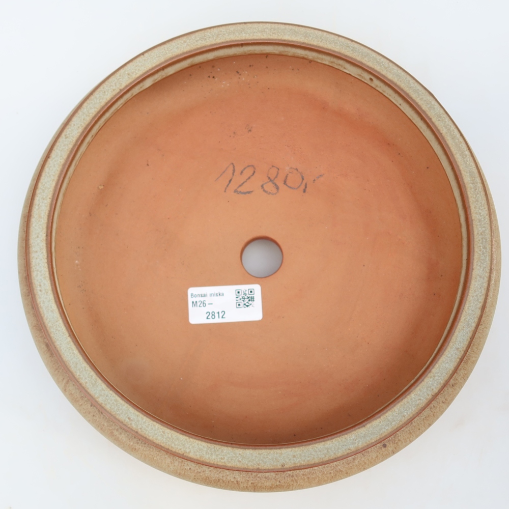 Keramische schaal  23 x 23 x 7 cm, kleur: beige