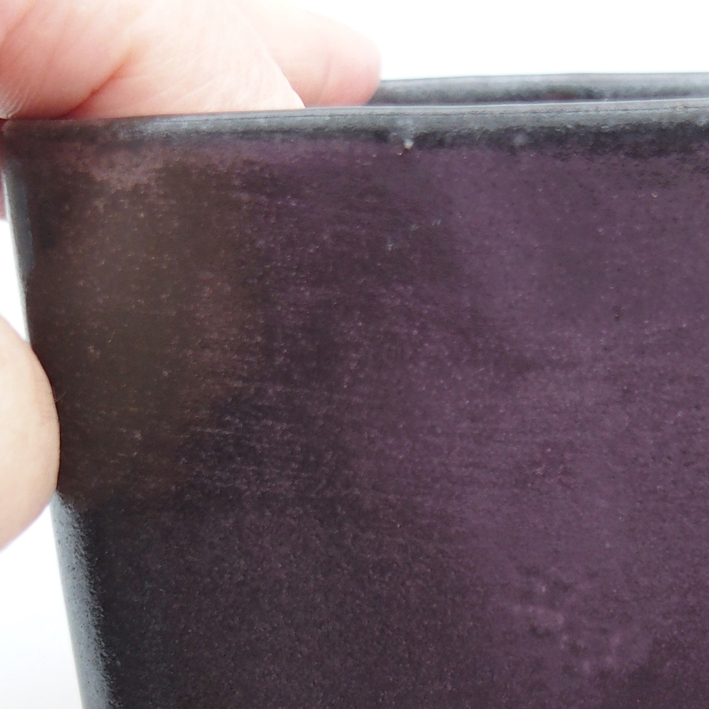 Bonsaischaal van keramiek 10 x 10 x 8 cm, groen