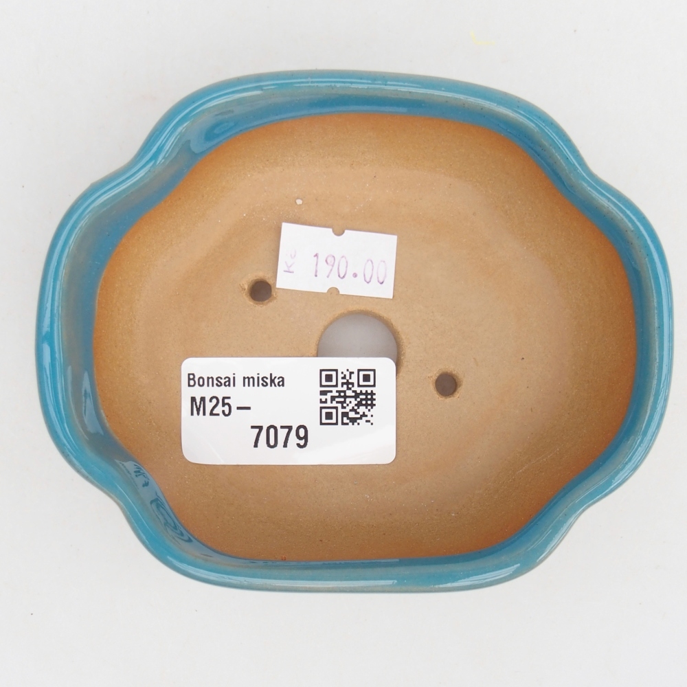 Bonsaischaal van keramiek 26 x 26 x 8 cm, kleur rood