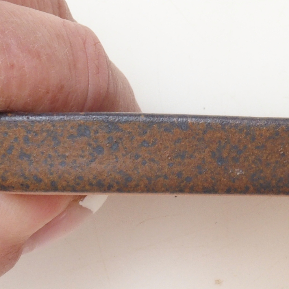 Bonsai schotel vierkant S - 8 x 8 x 1 cm - bruin