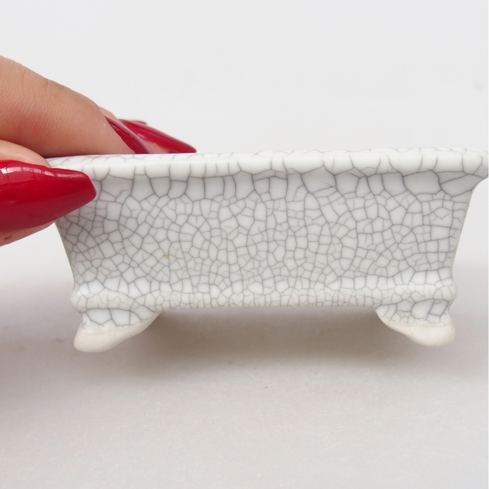 Mini bonsaischaal 8 x 6,5 x 3,5 cm, raku kleur