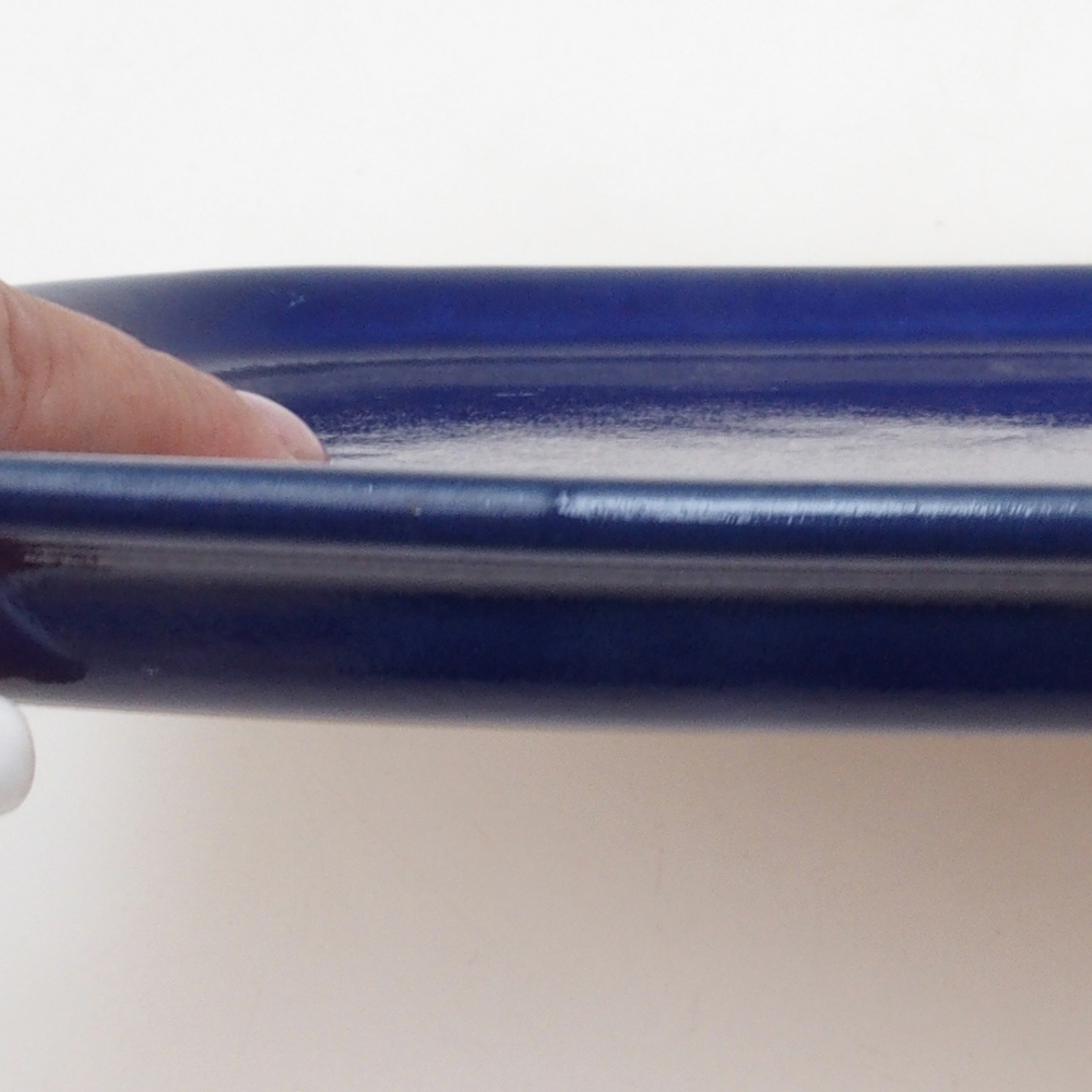 Keramische kom H10 - 34 x 23,5 x 1,5 cm - blauw