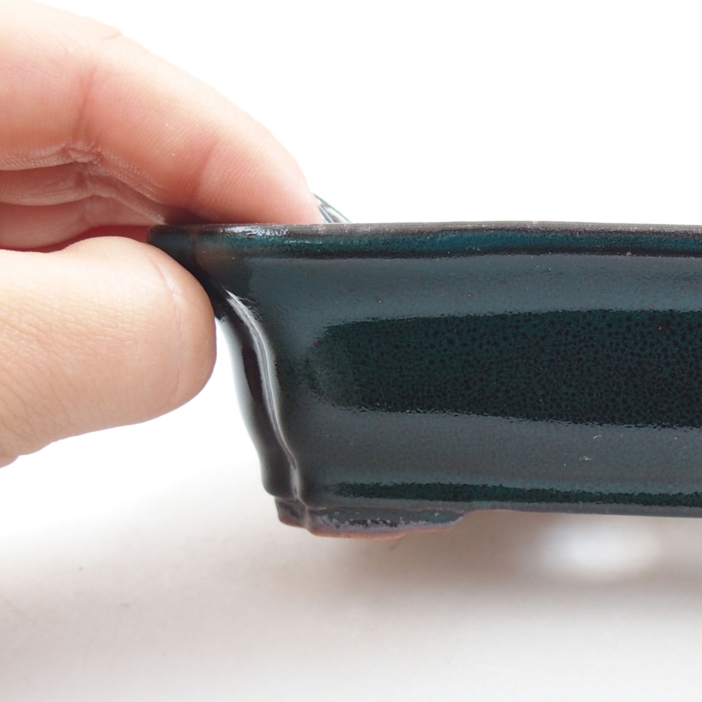 Bonsaischaal van keramiek 22 x 17 x 5 cm, groen