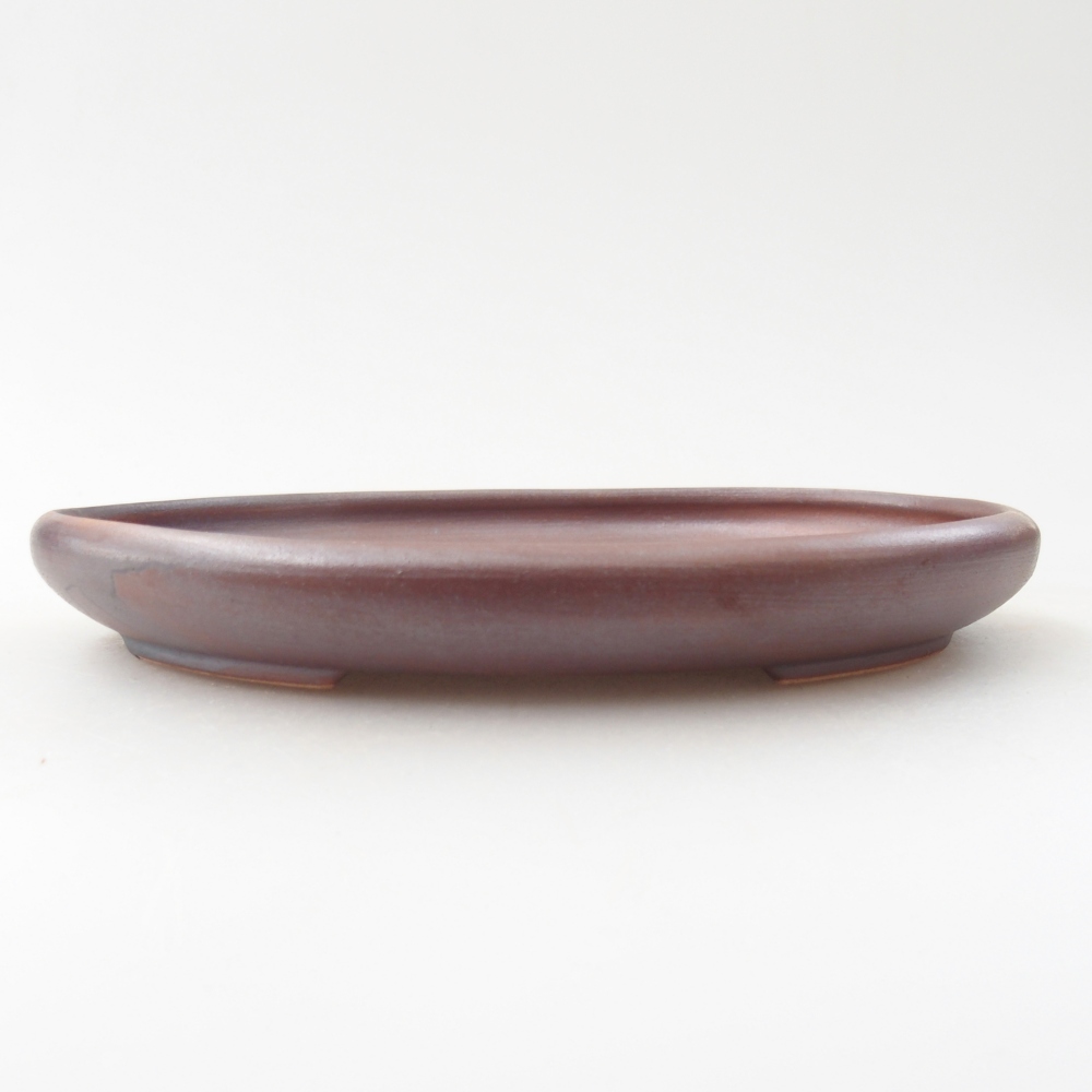 Bonsaischaal van keramiek 17 x 12,5 x 2 cm, metaalkleur