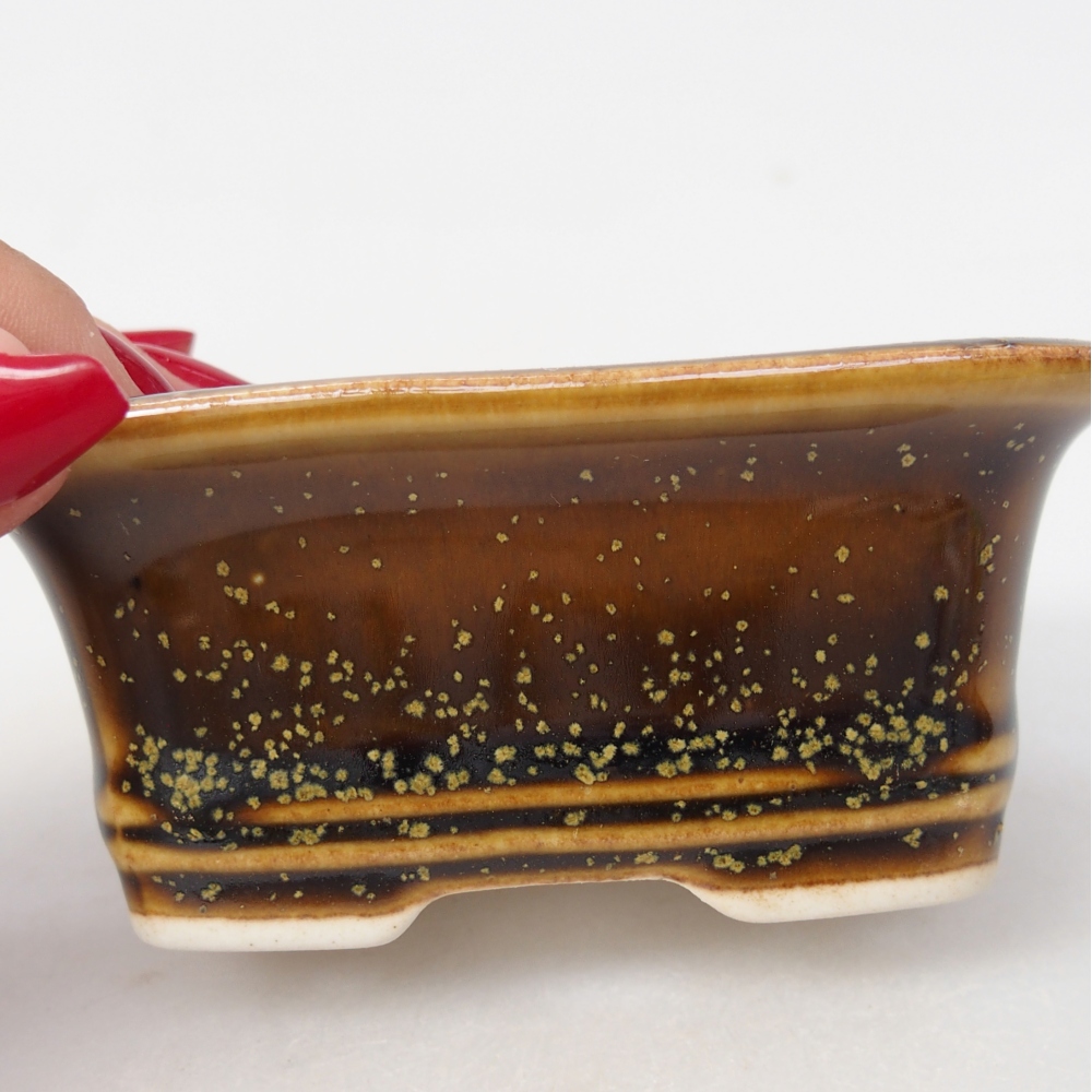 Mini bonsaischaal 10 x 7,5 x 4 cm, geel